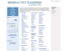 Tablet Screenshot of michigancityclassifieds.com